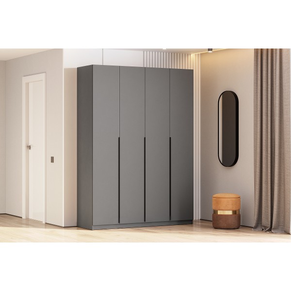 Шкаф 4-х створчатый "ШК-5" 1600 Графит (SV-Мебель)